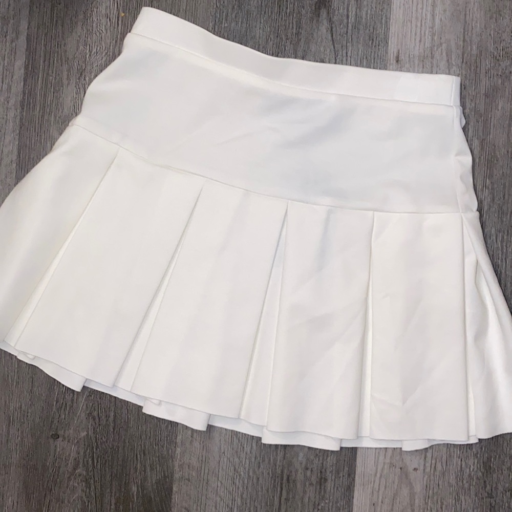 Cute white school girl skirt 🤍